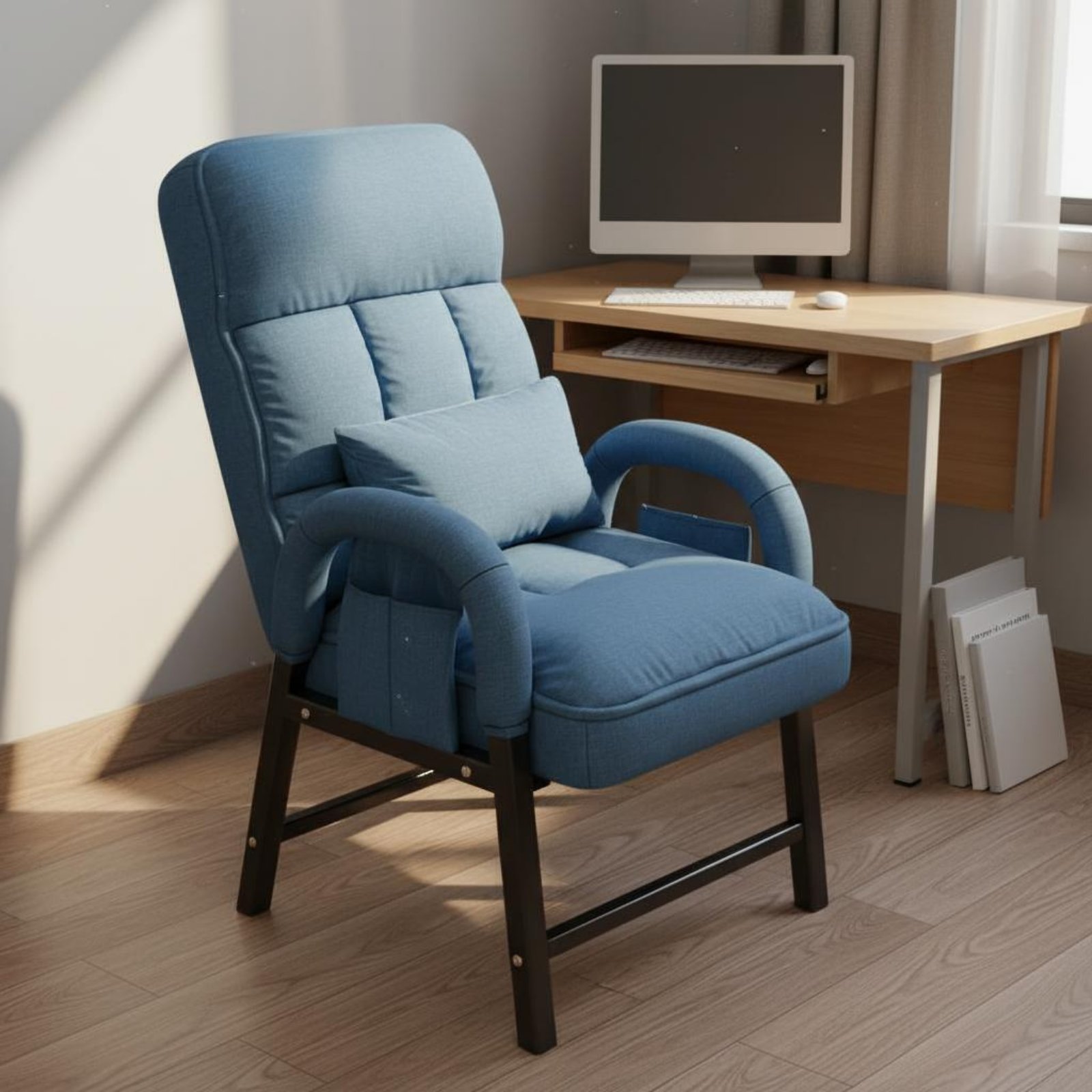 Office Furniture - Hochlehniger Relaxsessel mit Verstellbarer Rückenlehne, Textil-Relaxsessel,