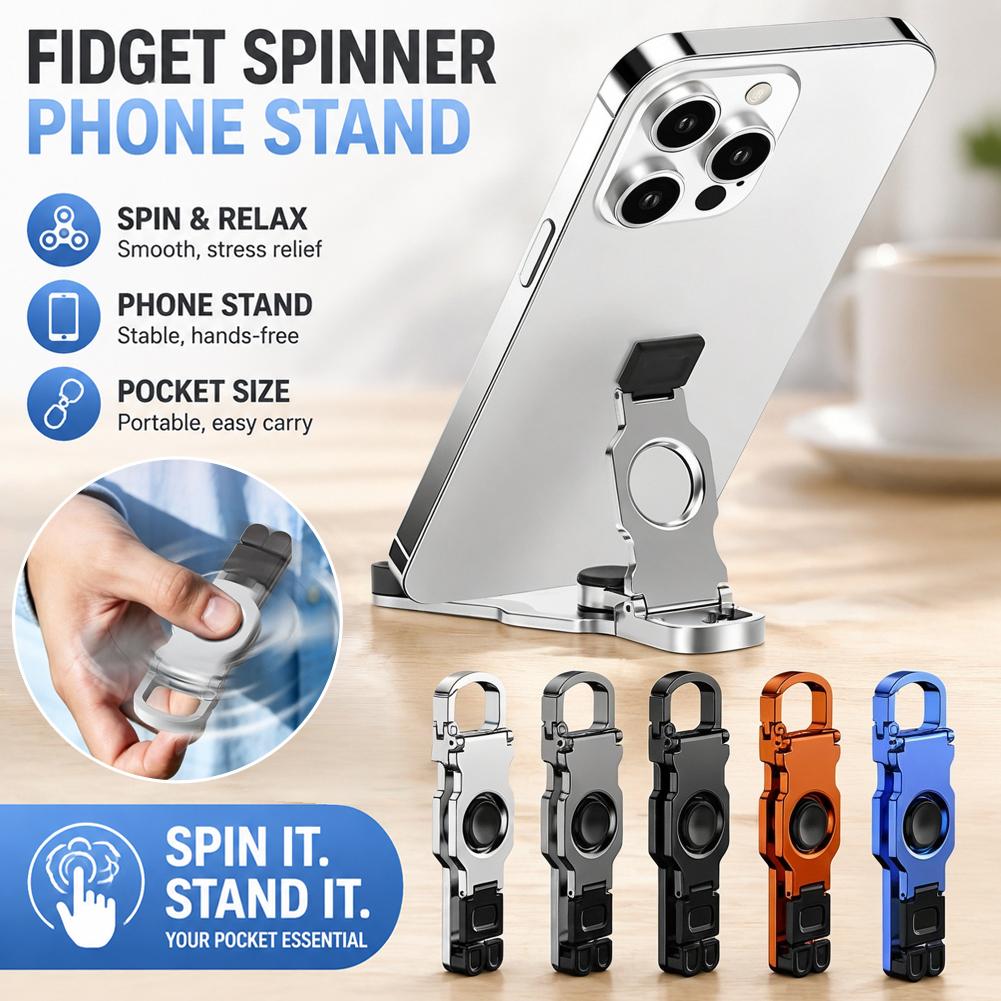 Desk Accessories - Metall-Fidget-Spinner Schreibtisch-Telefonhalter Faltbarer Ständer für iPhone