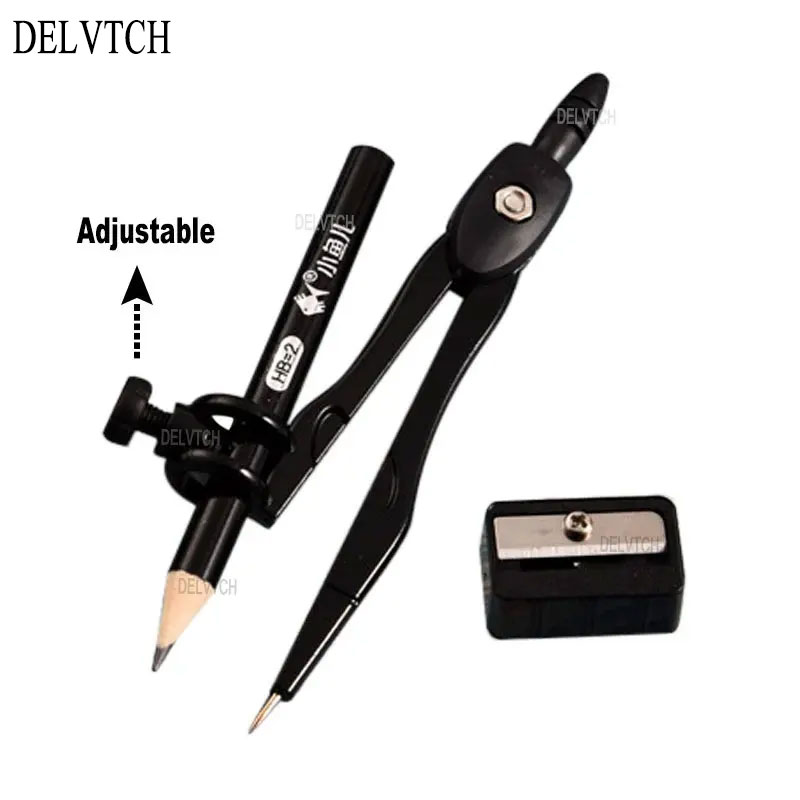 Math Geometry Set With Compass - 3 Teile/satz Metall Kompasse Mit Bleistift