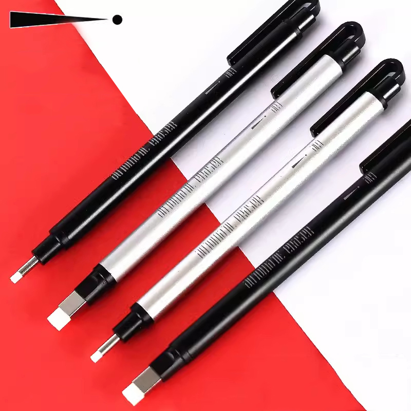 Retractable Eraser Pen Click - Einziehbarer Klick, mechanischer Radiergummi, Stiftstil, Push-Gummi,