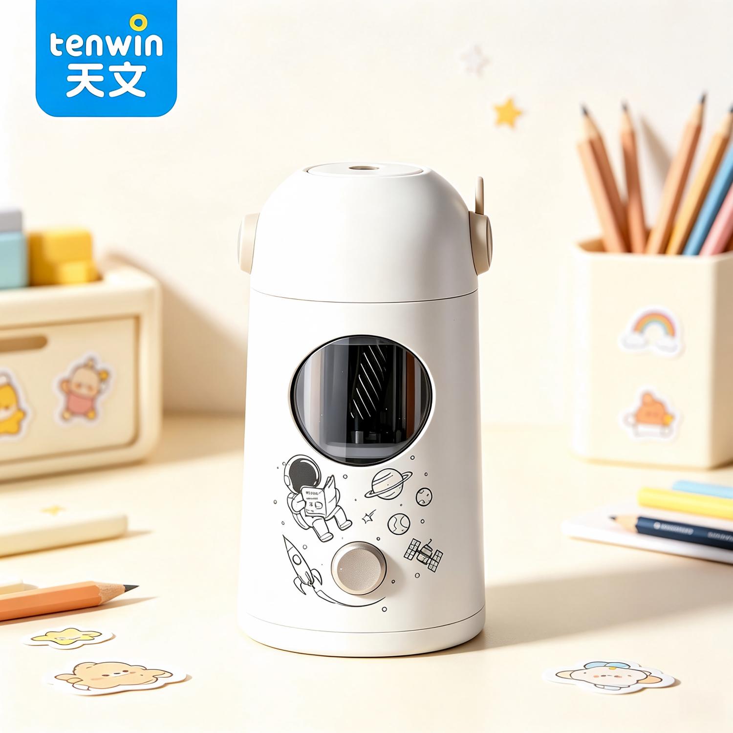 Electric Pencil Sharpener Usb - Automatischer Tenwin Elektrischer Anspitzer, USB-C wiederaufladbar,