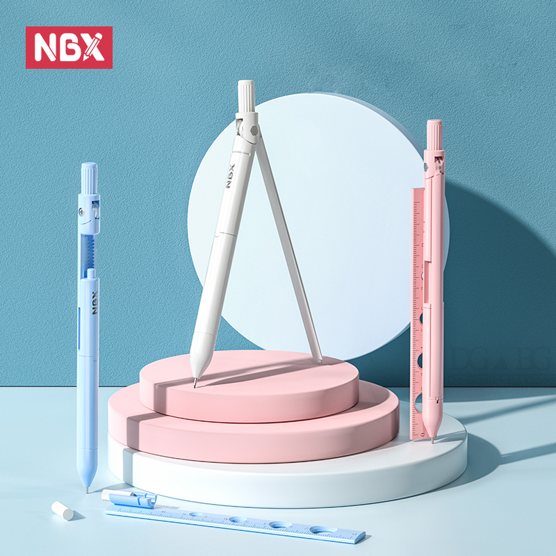 Math Geometry Set With Compass - Nbx Kompass Bleistift Schule Zeichen werkzeug