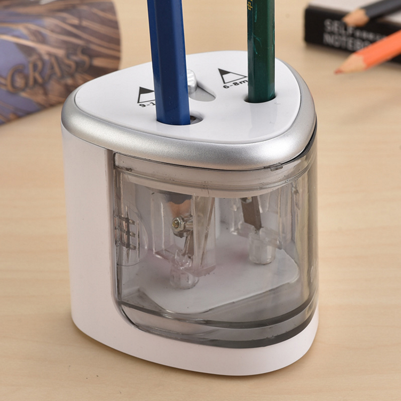 Electric Pencil Sharpener Usb - Automatischer Bleistiftspitzer, zwei Löcher, elektrischer Touch-Schalter,