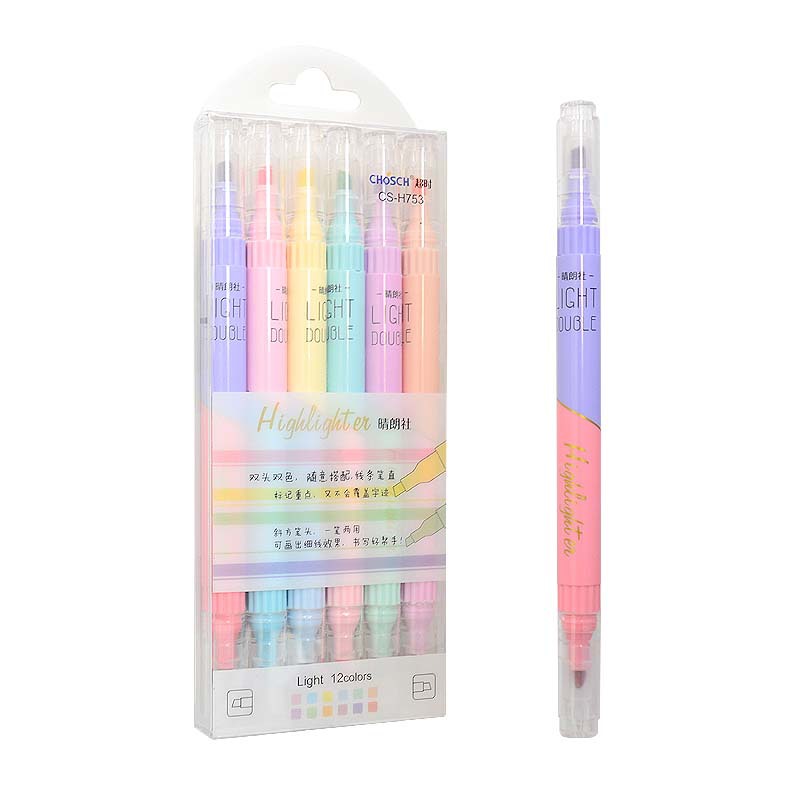 6 PCS Doppel Tipp Highlighter  – Pastel Highlighter Set Double Ended Bewertung und Preis