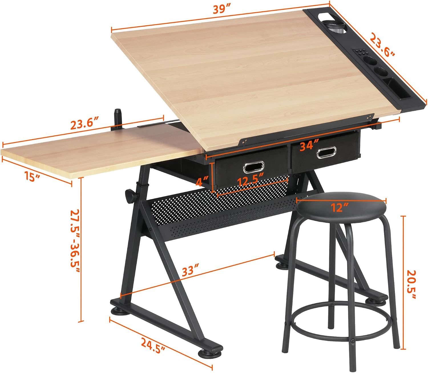 Verstellbarer Zeichentisch mit – Office Furniture Bewertung und Preis