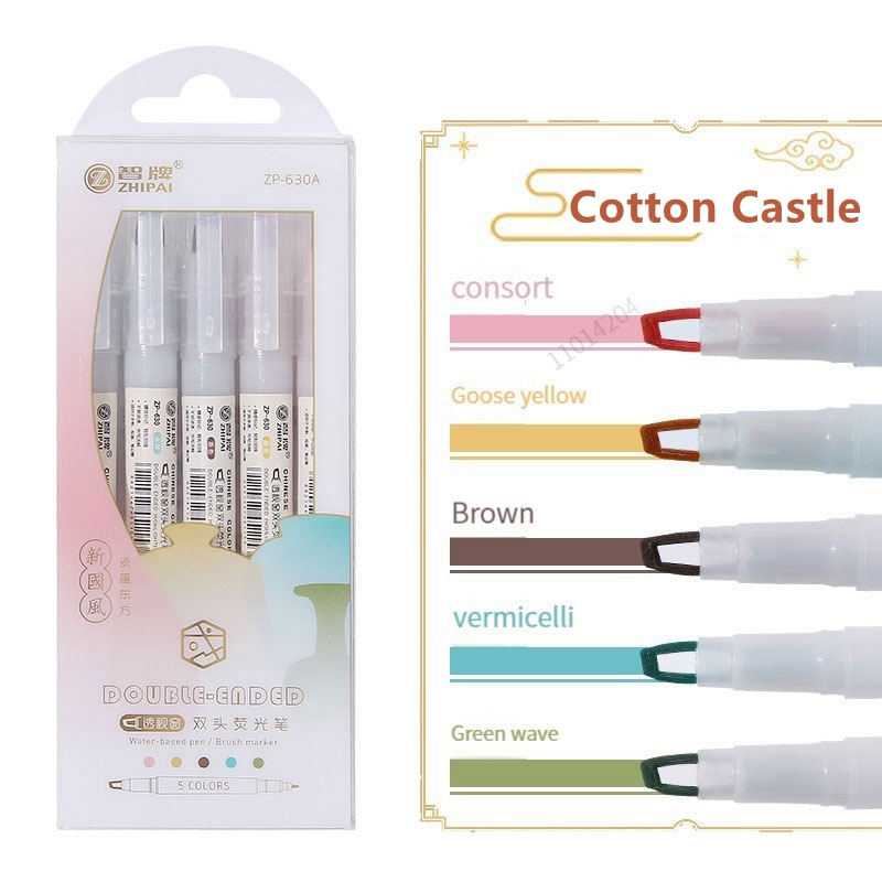 5 teile/satz Doppel Tipp Highl – Pastel Highlighter Set Double Ended Bewertung und Preis