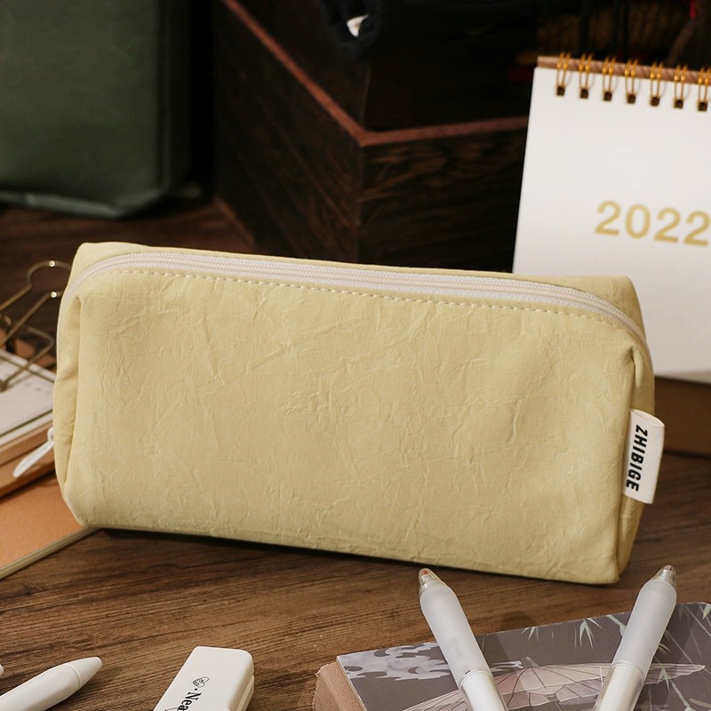 Kawaii Creme-Leder Federmäppch – Aesthetic Large Pencil Case Pouch Bewertung und Preis