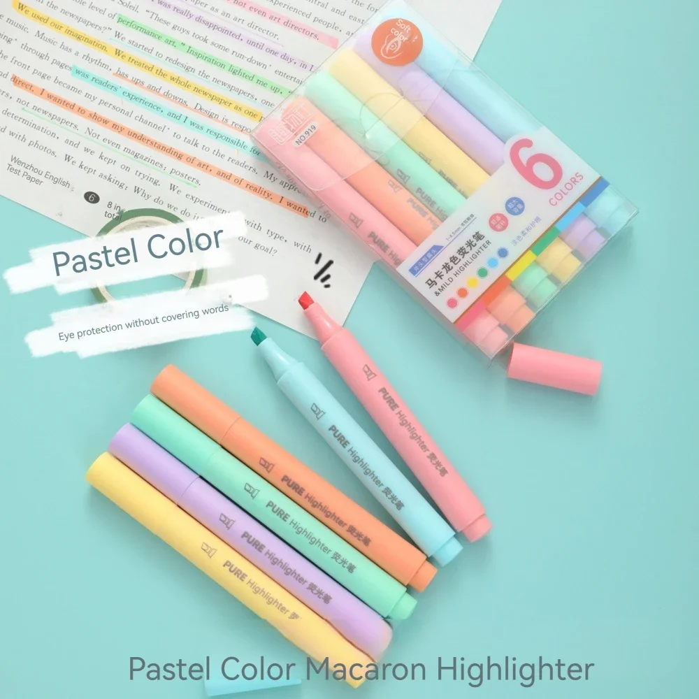 6-teiliges Pastell-Textmarker- – Pastel Highlighter Set Double Ended Bewertung und Preis