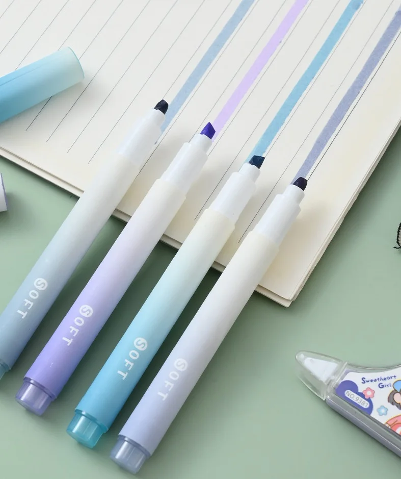 2025 4er-Pack Farbverlauf-Text – Pastel Highlighter Set Double Ended Bewertung und Preis
