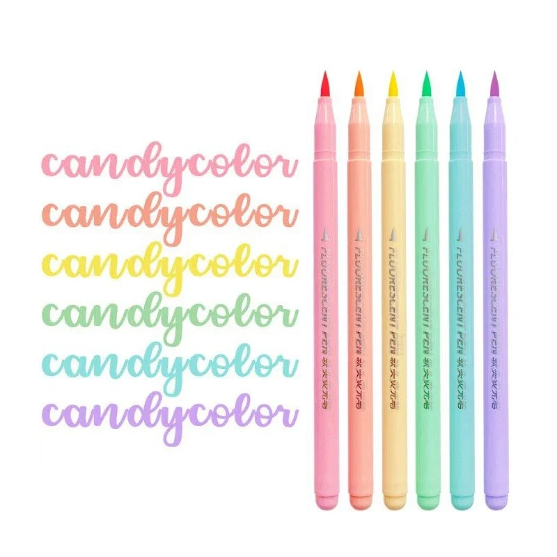 6-farben Soft Brush Fluoreszen – Pastel Highlighter Set Double Ended Bewertung und Preis