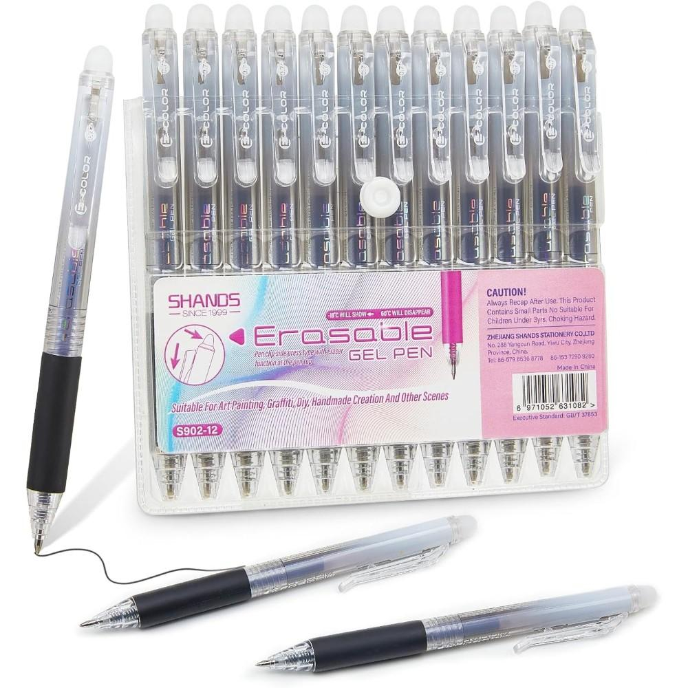 12er-Pack 0,7-mm-Radierbare-Ge – Retractable Eraser Pen Click Bewertung und Preis