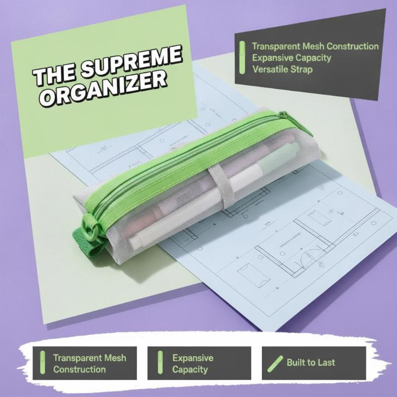 Transparente Mesh-Federtasche  – Clear Mesh Pencil Pouch For Exam Bewertung und Preis