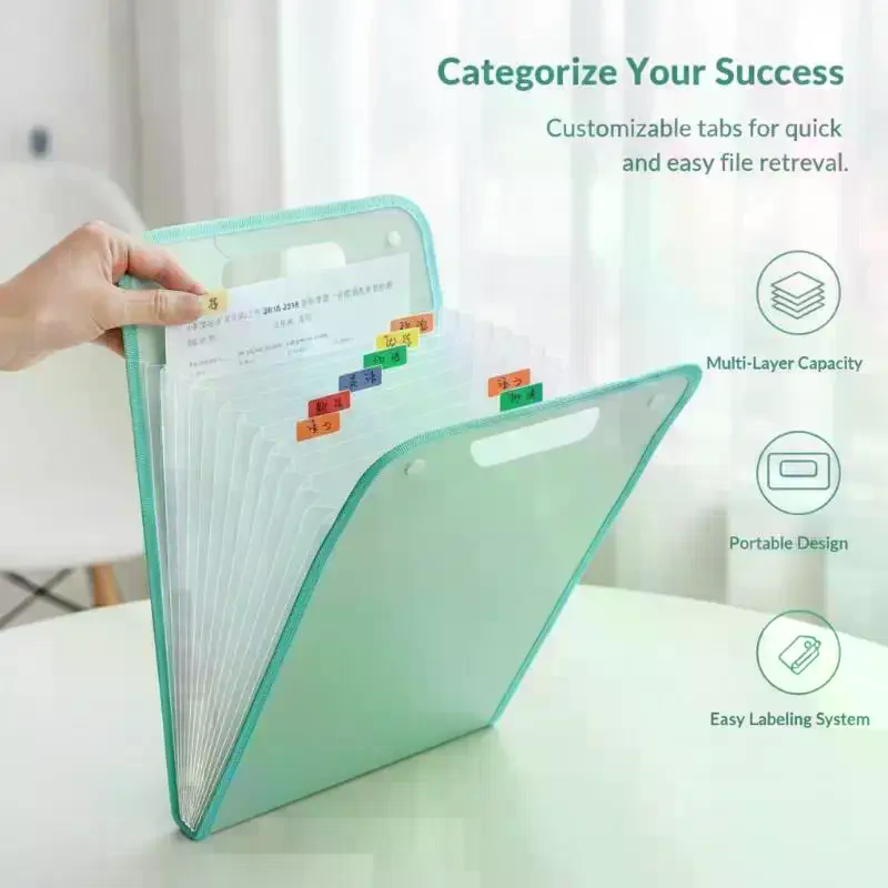 13-Fach-Aktenmappe A4 - Tragba – Expandable Accordion File Folder 13 Pockets Bewertung und Preis